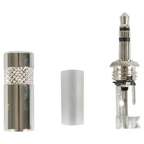REAN by NEUTRIK REAN - CONECTOR DE 3.5 mm - 3 POLOS - CARCASA METÁLICA CON PASACABLE PARA CRIMPAR
