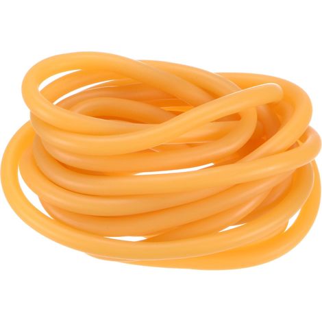 Tube en Caoutchouc Naturel de Latex, 3/16" [5mm] ID x 3/8" [10mm] OD Longueur de 16 Pieds Tuyau en Latex pour Maison/Laboratoire, Tubes de Bande Hautement Élastiques [Jaune] (1/5)
