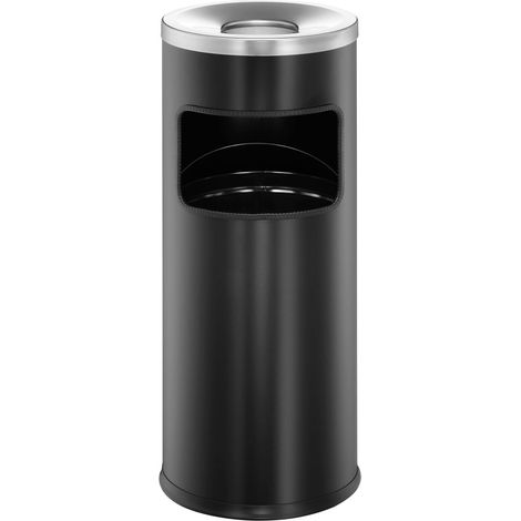 Durable 333201 Cestino per la carta 17 l Metallo (Ø x A) 250 mm x 630 mm Nero Incl. portacenere 1 pz. (1/4)