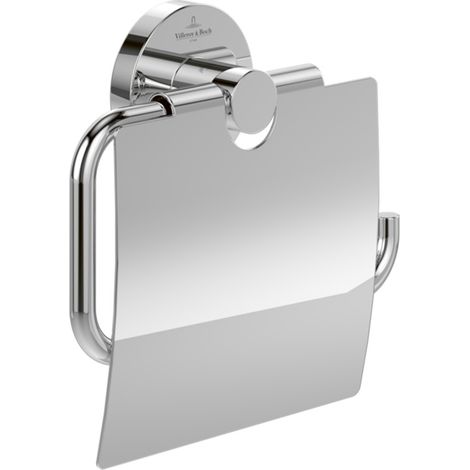 Villeroy & Boch Elements - Portarotolo con coperchio, 134 x 38 x 132 mm , Cromo (TVA15101300061) (1/3)