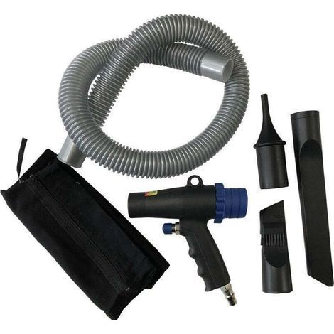 Kit D'aspirateur Pneumatique pour Pistolet Souffleur-aspirateur à Air - Pistolet Souffleur-aspirateur à Double Fonction, Pistolet Souffleur-aspirateur à Aspiration D'air, y Compris Sacs, (1/4)