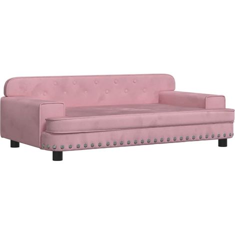 Sofá para niños de terciopelo rosa 90x53x30 cm vidaXL (1/5)