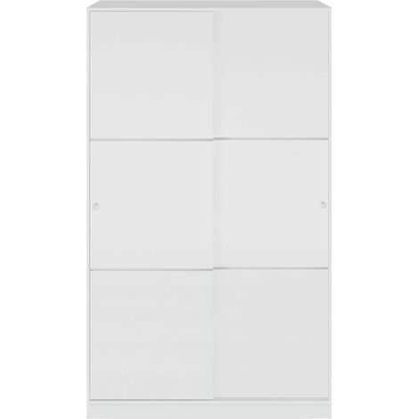 Armario 2 puertas correderas acabado blanco, 200cm(alto) 120cm(ancho) 50cm(fondo) (1/3)