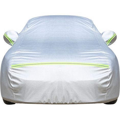 Bâche Voiture Exterieur Housse de Protection Oxford Couverture Imperméable Auto, Ouverte Latérale pour Cabine, Doublure en Coton Respirant, Anti UV Neige Poussière (490x185x150cm) (1/5)