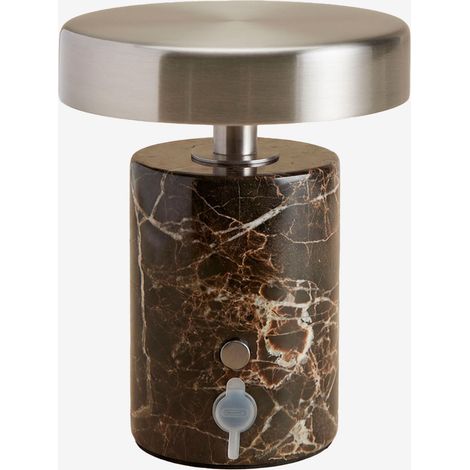 Lampada da tavolo LED wireless per esterni in ferro e pietra naturale Isasia SKLUM (1/5)