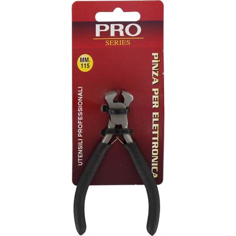 Mini Pinza Tronchesina Per Elettronica Art 205 "Pro" Becco Taglio Frontale Cromo
