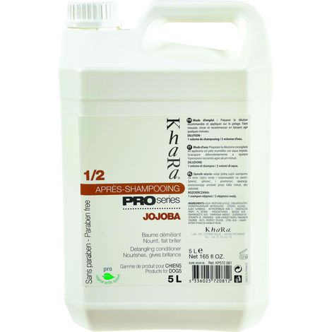 Après-shampooing rincage Jojoba Khara : 5 litres