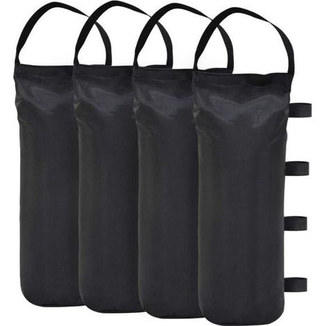 Paquete de 4 sacos de arena para gazebos, con peso industrial para gazebos y carpas de jardín, color negro (1/4)