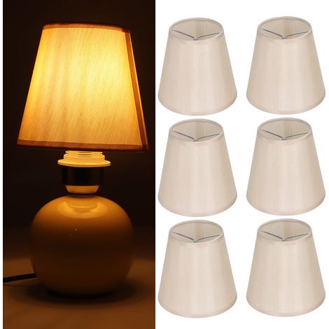 Abat-jour en tissu, style minimaliste européen, confection en tissu pailleté abricot, convient aux lampes à clip pour bougies, lampadaires, lampes de table, suspensions et appliques murales. (1/5)