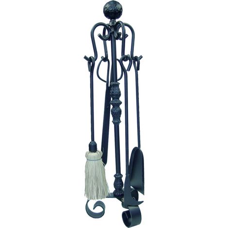 IMEX-10030 Juego chimenea 4 piezas bola forjada [imex-10030]