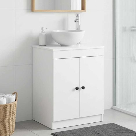 vidaXL Mobile da Bagno Bianco 54 x 41 x 70 cm Legno