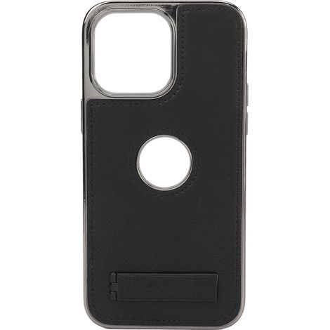 PU-Lederhülle für iPhone 14 Pro Max – Rundumschutz gegen Stöße, schlank und elegant für Herren, Schwarz (1/5)