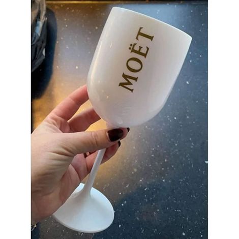 Lot de 6 grands verres blancs en acrylique Ice Impérial Édition pour Champagne