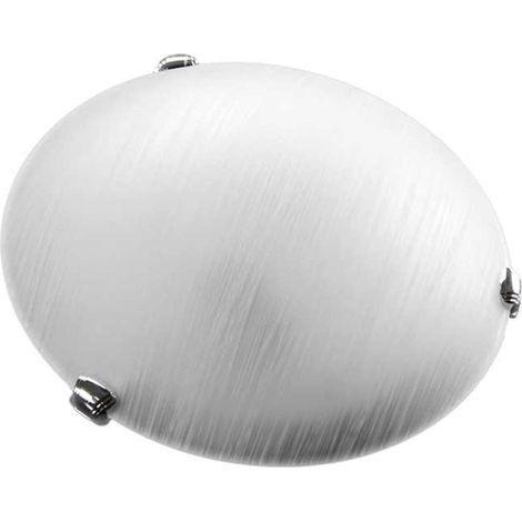 LIGHT PLAFONIERA IN VETRO TONDA DA 40 CM IN COLORE BIANCO SATINATO (1/4)