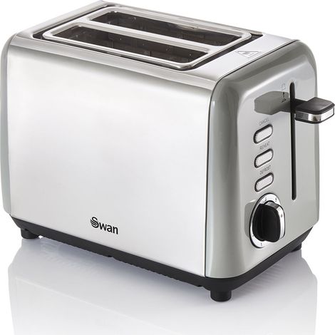 Swan Townhouse 2 Slice Toaster Grey