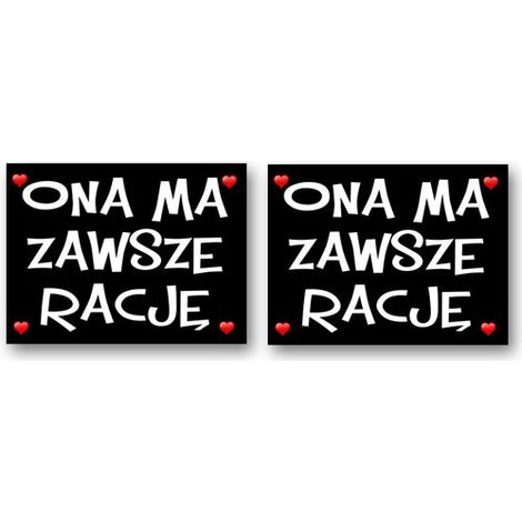 Schuhaufkleber „Sie hat immer Recht“, 2 Stück, 1 Packung