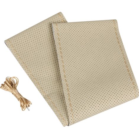 Premium Perforated, coprivolante in pelle - L - Ø 37/39 cm - Beige (1/3)