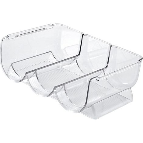 Organisateur De Vin - Porte-Bouteilles Empilable Transparent En Pet - Pour Cuisine Bar Restaurant Réfrigérateur - Lot De 3 (1/5)