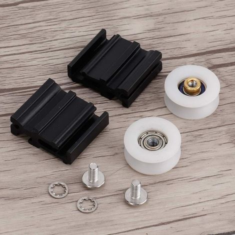 Accessoires de Serre Kits, Remplacement de Roue de Porte avec 2 pièces en Plastique pour Les serres de Hall (22mm) (1/5)