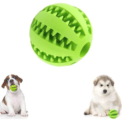 Interaktiver Kauball aus Gummi für kleine und mittelgroße Hunde, 5 cm, bissfest, ideal für Apportierspiele. (1/5)