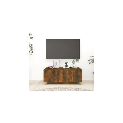 Meuble TV Chêne fumé 100x35x40 Bois d'ingénierie (1/5)