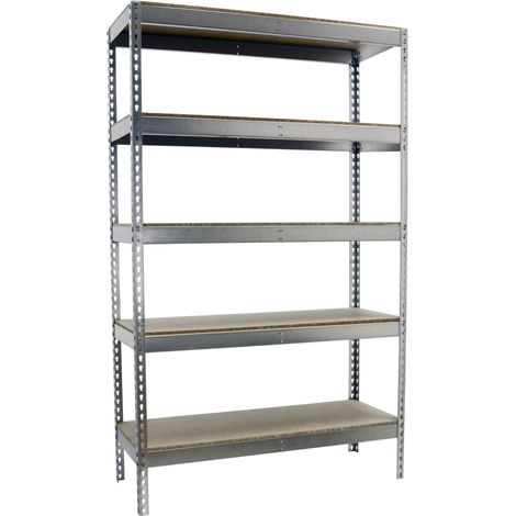 SimonRack Scaffale Industriale, 3000x1200x450 mm, 5 Ripiani in Legno, Portata 600 kg per Ripiano, Scaffale Carichi Pesanti, Zincato/Legno – Simonforte