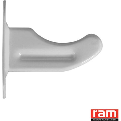 RAM – Support de radiateur traditionnel visé – Axe L65 blanc – Fixation pour chauffage central – Largeur 65mm pour installation facile