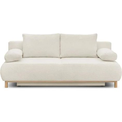Mika Convertible Bank Beige 192 cm Massivholz