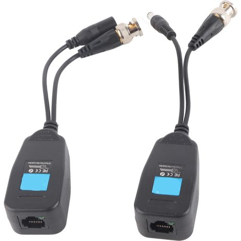 paire de transducteurs d'alimentation vidéo passifs coaxiaux BNC vers connecteur RJ45 (1/5)
