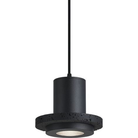 Lustre créatif rétro, lampe de style wabi-sabi japonais, pierre à trou noir naturel, lustre LED nordique pour salon et allée (1/4)