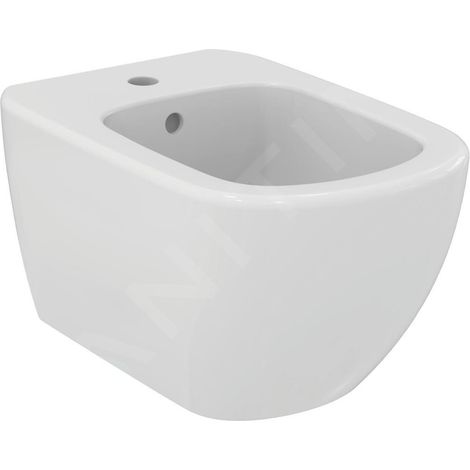 Ideal Standard – Bidet suspendu 360x530 mm en céramique sanitaire – Avec trop-plein et fixation cachée – Trou pour robinetterie – Blanc - T457001