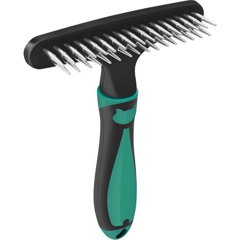 Restauration de tapis, râteau à tapis, râteau de toilettage pour tapis, râteau à tapis à poils longs, nettoyant pour poils pour tapis et tapis, peigne râteau, brosse d'épilation pour chien avec manche (1/5)