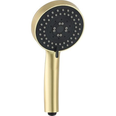 Plastique Haute Pression Douchette Universelle 5 Modes Economiseur d'Eau Pommeau Douche Or Brossé, BS144J2 (1/5)