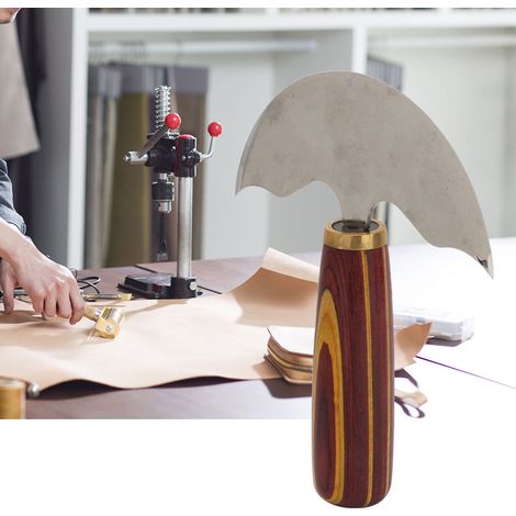 Couteau à lame demi-ronde pour la finition et la correction du cuir, outil de biseautage du cuir, outils de maroquinerie pour le bricolage