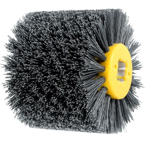 Brosse abrasives pour bois 320 - Brosse en nylon pour meuleuse d'angle et perceuse - Ébavurage, dérouillage, meulage et polissage (grain 320, M) (1/5)