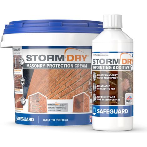 Stormdry Cream 3 Litres and Stormdry Repointing Additive I (1/3)