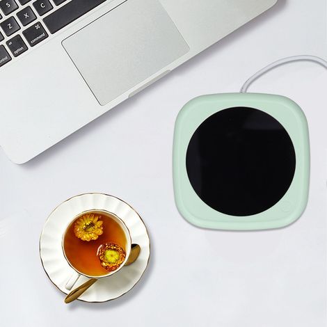Sous-tasses isothermes/support pour tasse à café/coussin thermique/chauffe-tasses/chauffe-tasses/chauffe-tasses de bureau/chauffe-tasses à thé/chauffe-tasses de bureau, norme européenne 220 V, vert