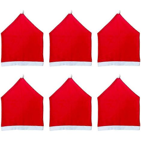 Lot de 6 housses de chaises de Noël non tissées, décorations de Noël (1/5)