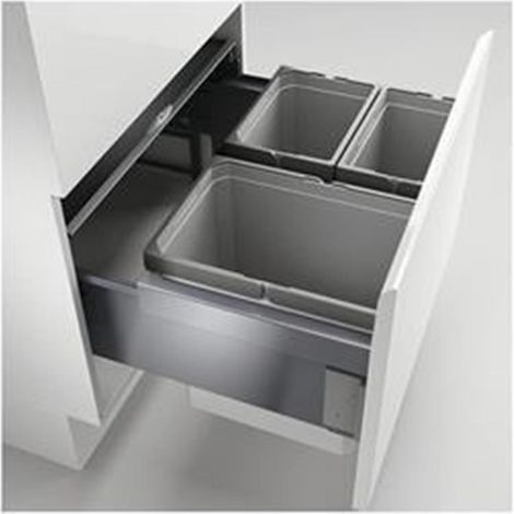 Naber Cox® Base 360 K/600-3, Abfallsammler für Frontauszüge ohne Biodeckel Anthrazit (1/3)
