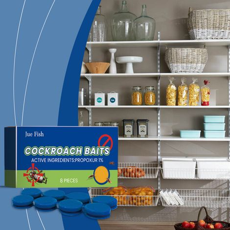 Kakerlakenköder für Haushalt und Küche, umweltfreundlich, praktisch und einfach anzuwenden zur Kakerlakenabwehr – 8 Stück -- BIEMMEDUE (1/5)