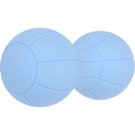 Balle de massage double bleue en forme de cacahuète pour soulagement musculaire et récupération sportive (1/5)