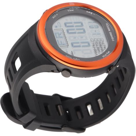 Montre baromètre, étanche, rétroéclairée, altimètre multifonction, thermomètre, montre de pêche d'extérieur, orange. (1/5)
