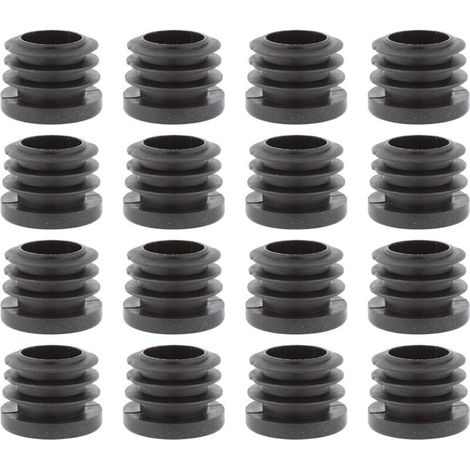 Lot de 16 Bouchons à Lamelles Ronds - Capuchons de Protection en Plastique - Bouchons d'Extrémité (Diamètre 16 mm, Rond) (1/4)