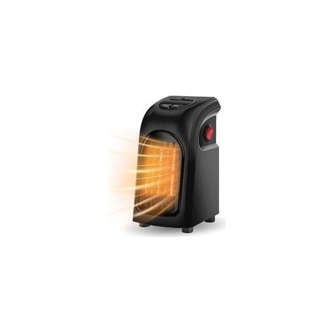 Mini radiateur soufflant avec petit thermostat en céramique, 2 niveaux de chauffage, minuterie 12 heures, température réglable, affichage LED et protection contre la surchauffe