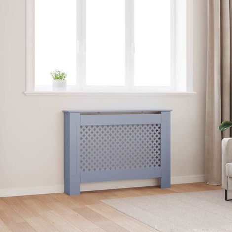 vidaXL Cubierta para radiador MDF gris antracita 112x19x81,5 cm (1/5)