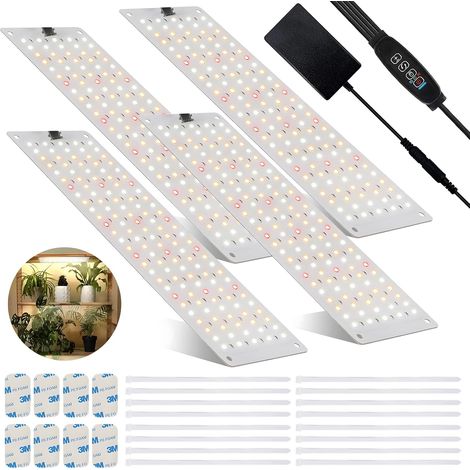 Pflanzenlampe LED,Lampe de Plante LED 4Pcs,540 Lampe Plante Interieur à Spectre Complet, Lampe pour Plante avec Minuterie de 3/9/12 Heures,10 Niveaux de Luminosité pour Semis Végétale Floraison [Class (1/5)