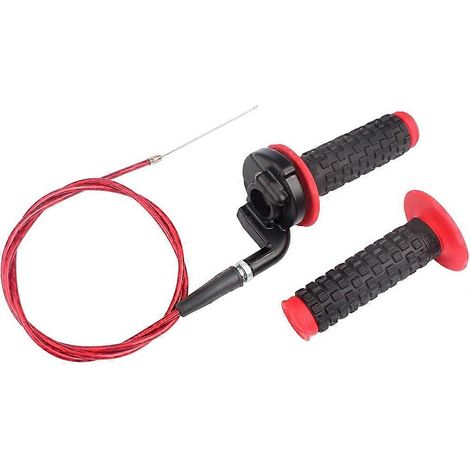 Poignées de guidon 7/8" (22 mm) avec câble d'accélérateur pour mini-motos, quads, VTT et motos tout-terrain de 50 à 250 cm3 (1/5)