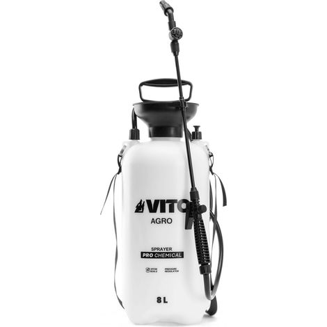 Pulvérisateur de Jardin 8L Produits Corrosifs, Alcalins Régulateur de pression 4 Buses VITO (1/5)