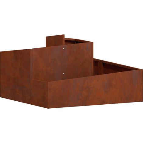 Vaso da giardino Marrone 80 x 80 x 50 cm vidaXL