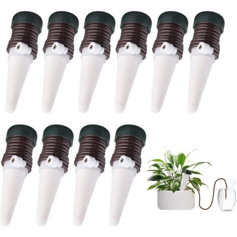 Kit D'irrigation Goutte à Goutte Automatique pour Plantes Filaire, Kit D'irrigation Goutte à Goutte en Céramique Automatique pour Plantes (10) Accessoire et raccord goutte à goutte